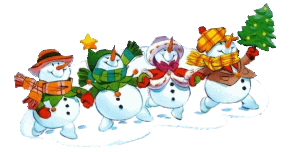 4 Schneemänner schräg